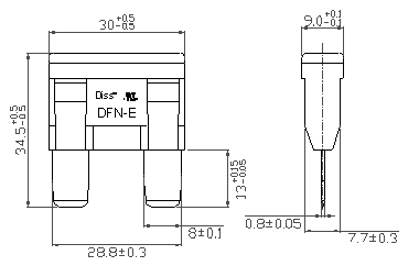Produto automotivo do fusível da lâmina de DC80V 60A em China