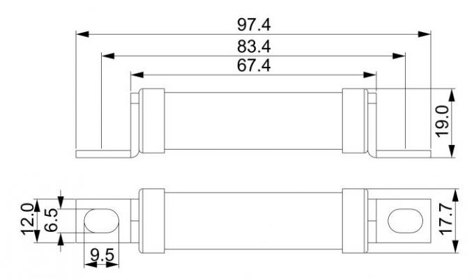 O fusível rápido cerâmico BS88 do sopro de DC1000V funde o fusível de quebra alto da capacidade feito em China