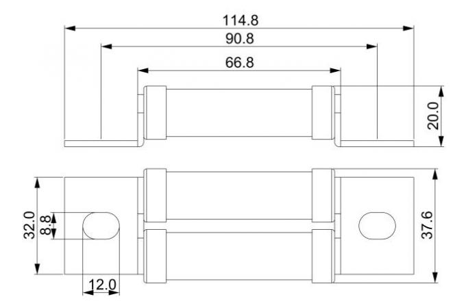 O fusível rápido cerâmico BS88 do sopro de DC1000V funde o fusível de quebra alto da capacidade feito em China