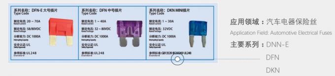 Fusível automotivo da lâmina de DC80V 60Amp para o veículo elétrico e o módulo de comunicação 5G