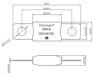 O UL cerâmico do fusível certificou o fusível branco de DC80V para o fusível do sistema do armazenamento de energia feito em China