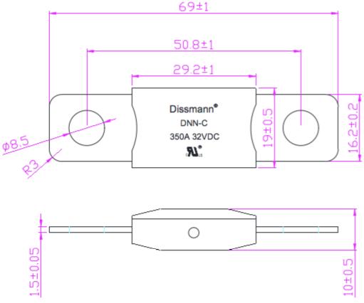 Do meio automotivo do fusível de DC80V Dissmann o fusível de tomada liso aparafusou o fusível cerâmico feito em China