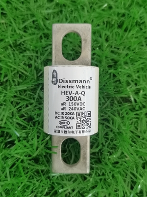 Fusível de veículo elétrico EV/HEV 250 Volt DC para estação de carregamento 300 Amp