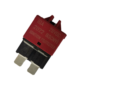 O fusível Resettable vermelho 28VDC 5A da lâmina do interruptor avaliou a corrente